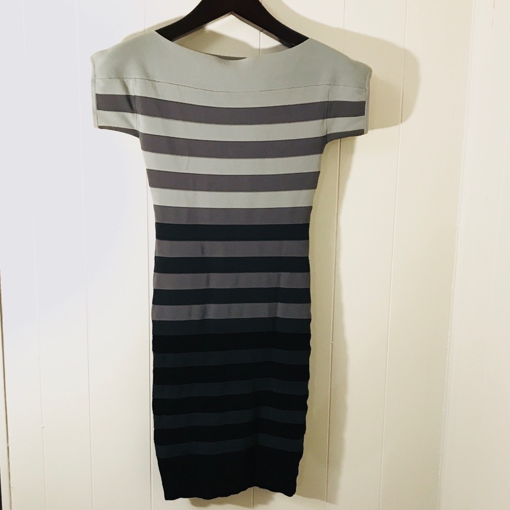 Black & Grey Ombré Bodycon Dress